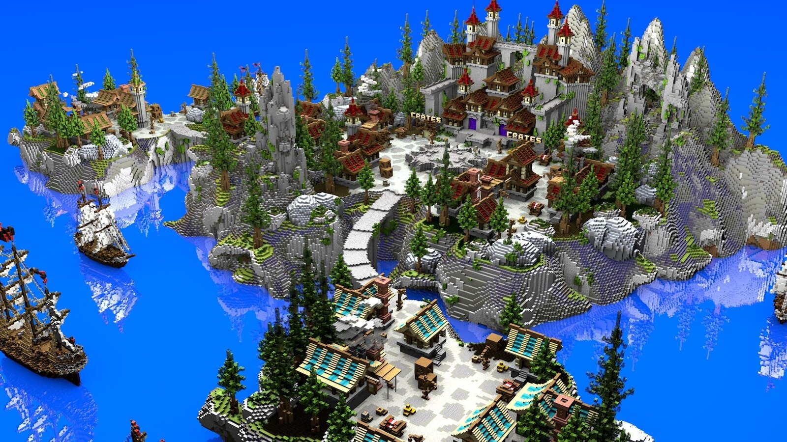 Huge Medieval Spawn Island | BuiltByBit (MC-Market)