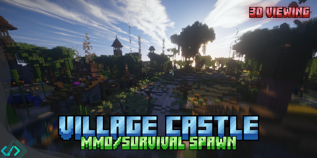 Survival - Village Castle Map 400x400 | BuiltByBit (MC-Market)