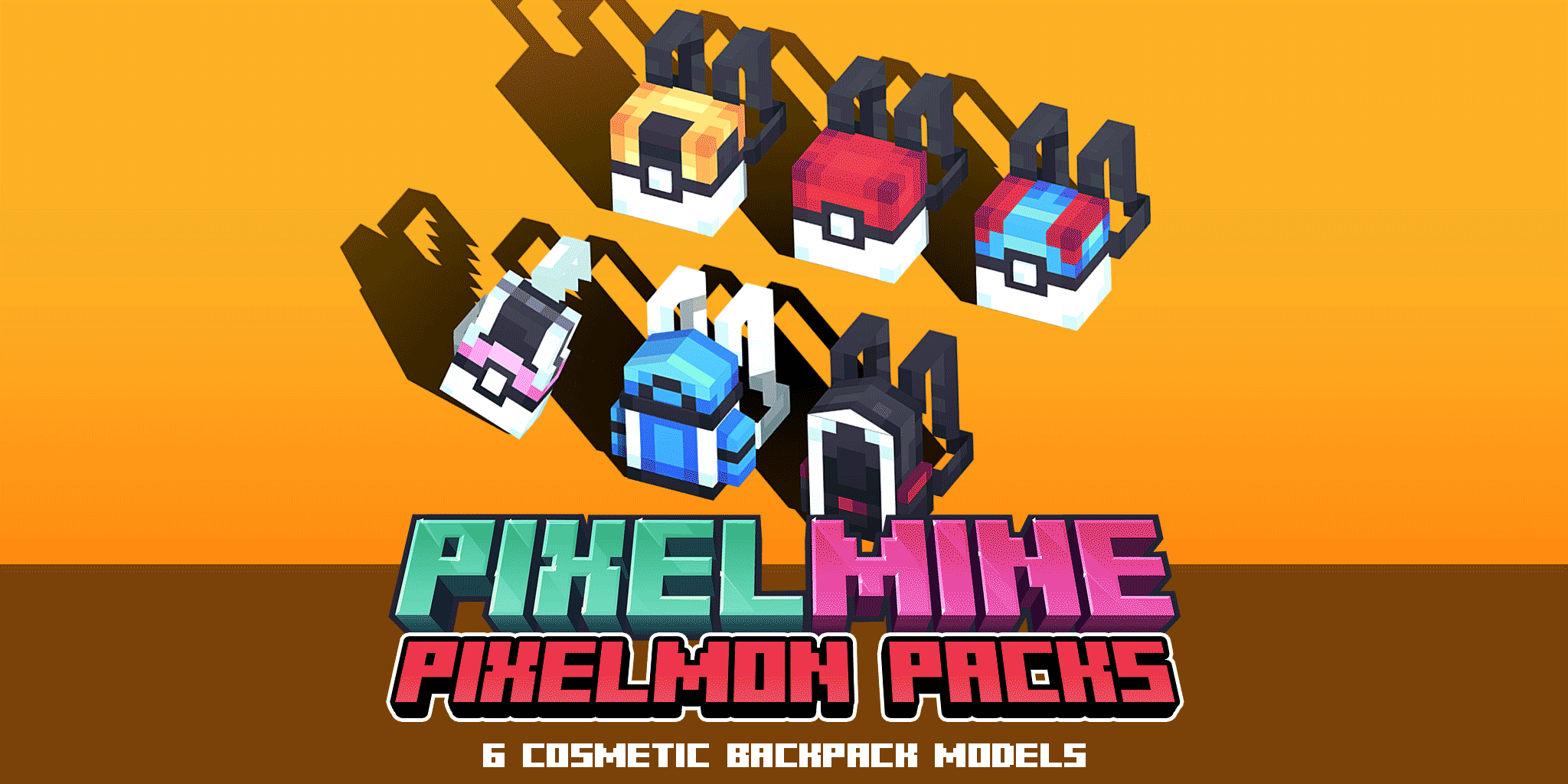 PixelMine Pixelmon Backpack Models BuiltByBit
