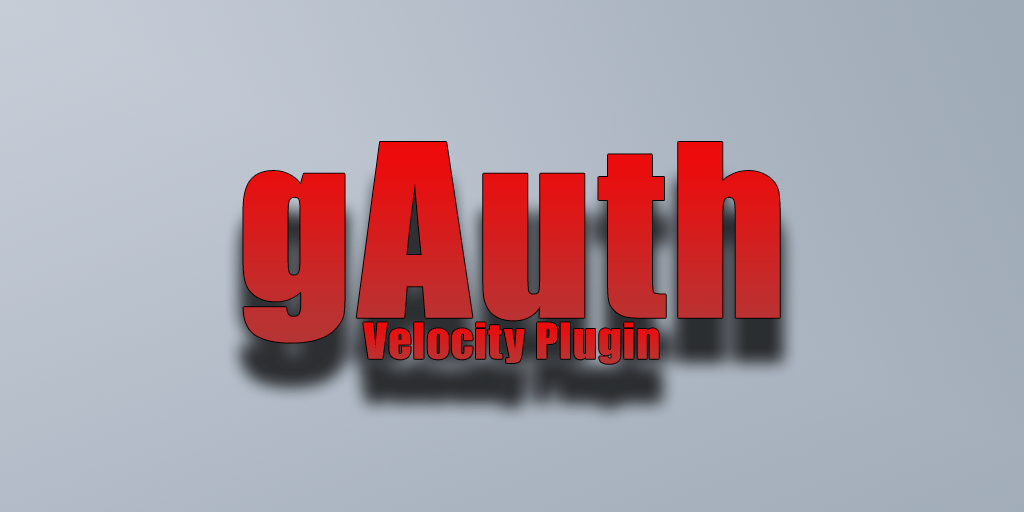 gAuth - Velocity Auth Plugin | BuiltByBit