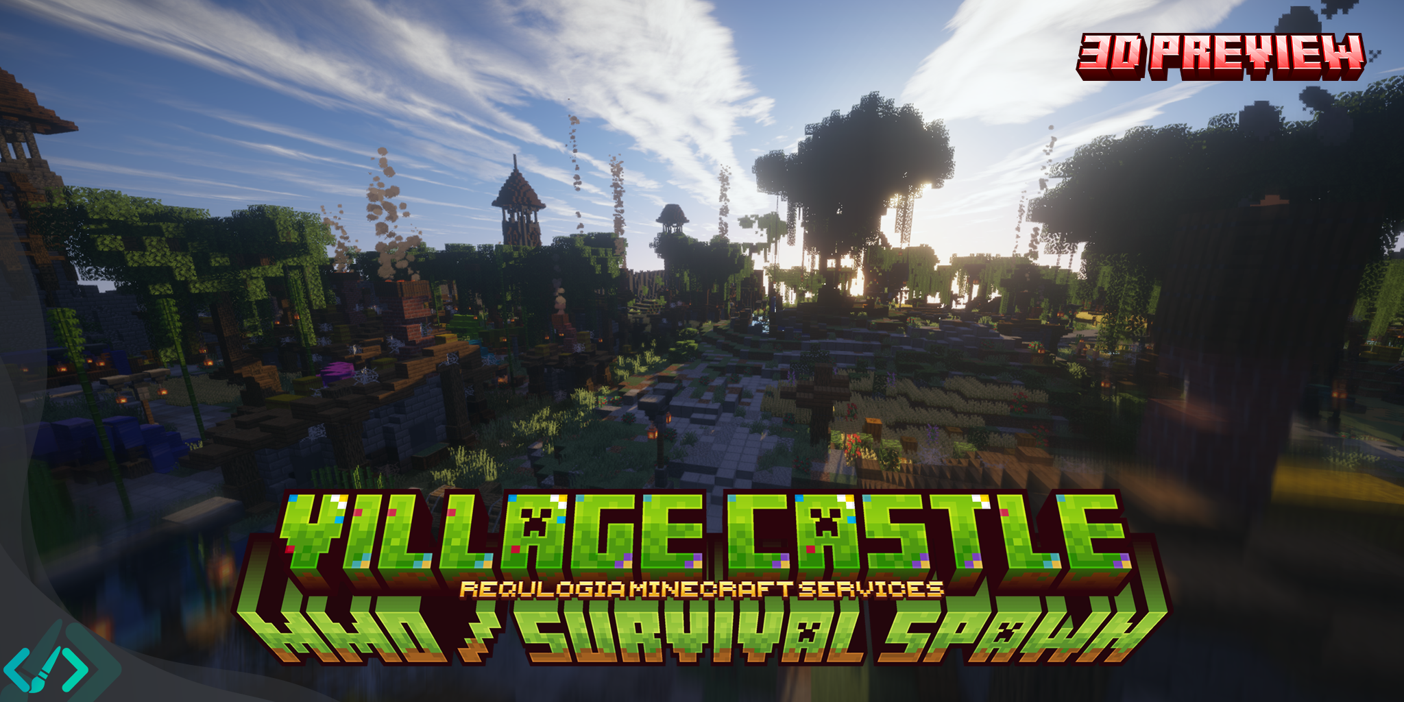 SURVIVAL - Village Castle Map 400x400 | BuiltByBit