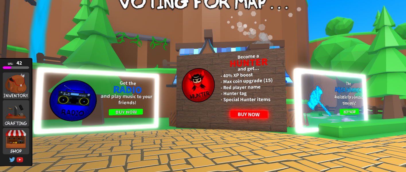 You can ONLY buy RED items in the SHOP.. (Roblox Bedwars) 