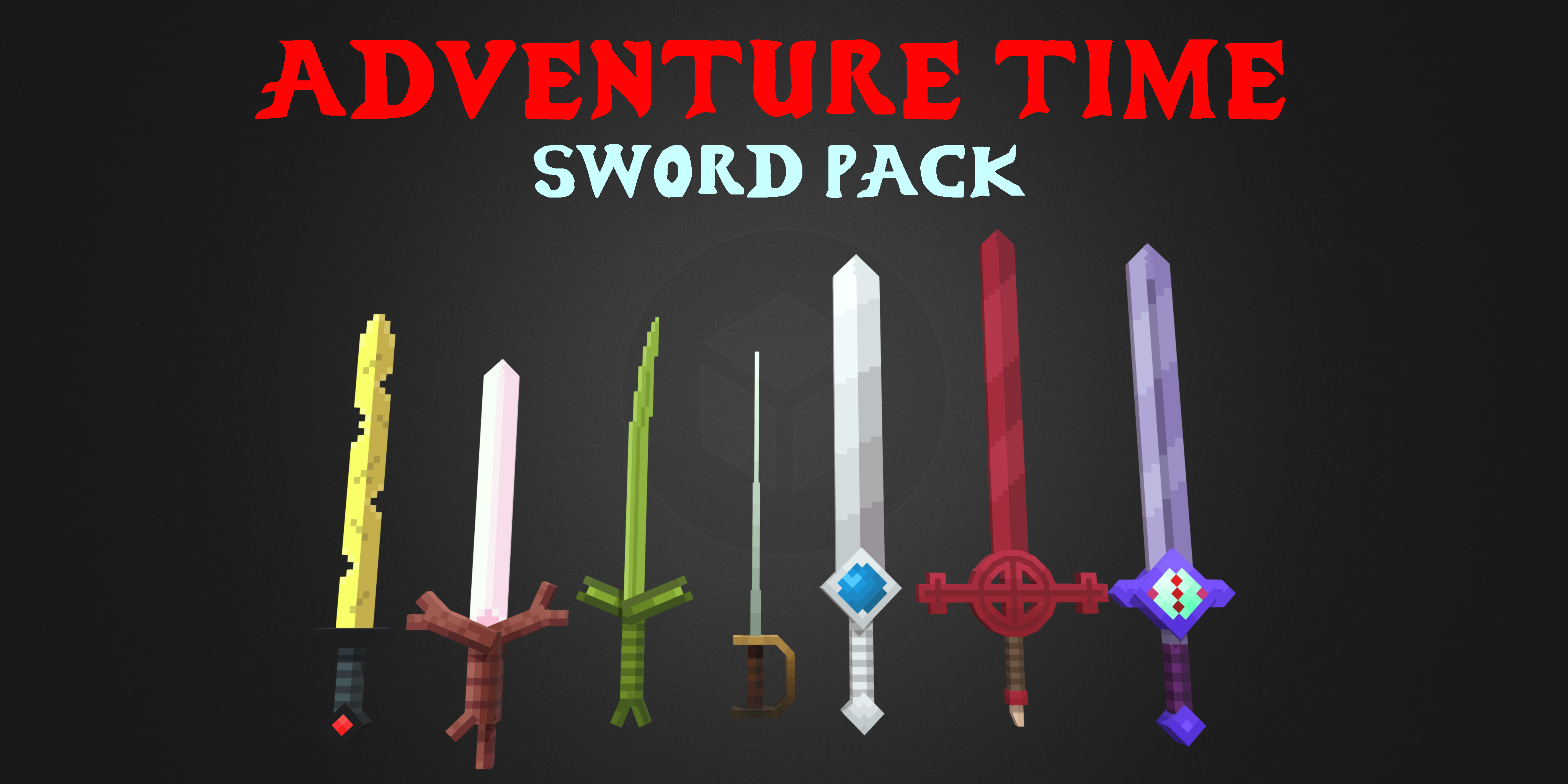 I made Finn's swords in the Minecraft style! : r/adventuretime
