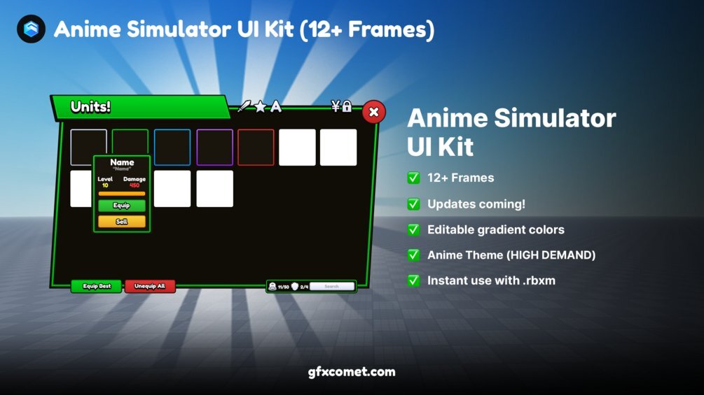 Anime Simulator UI Kit