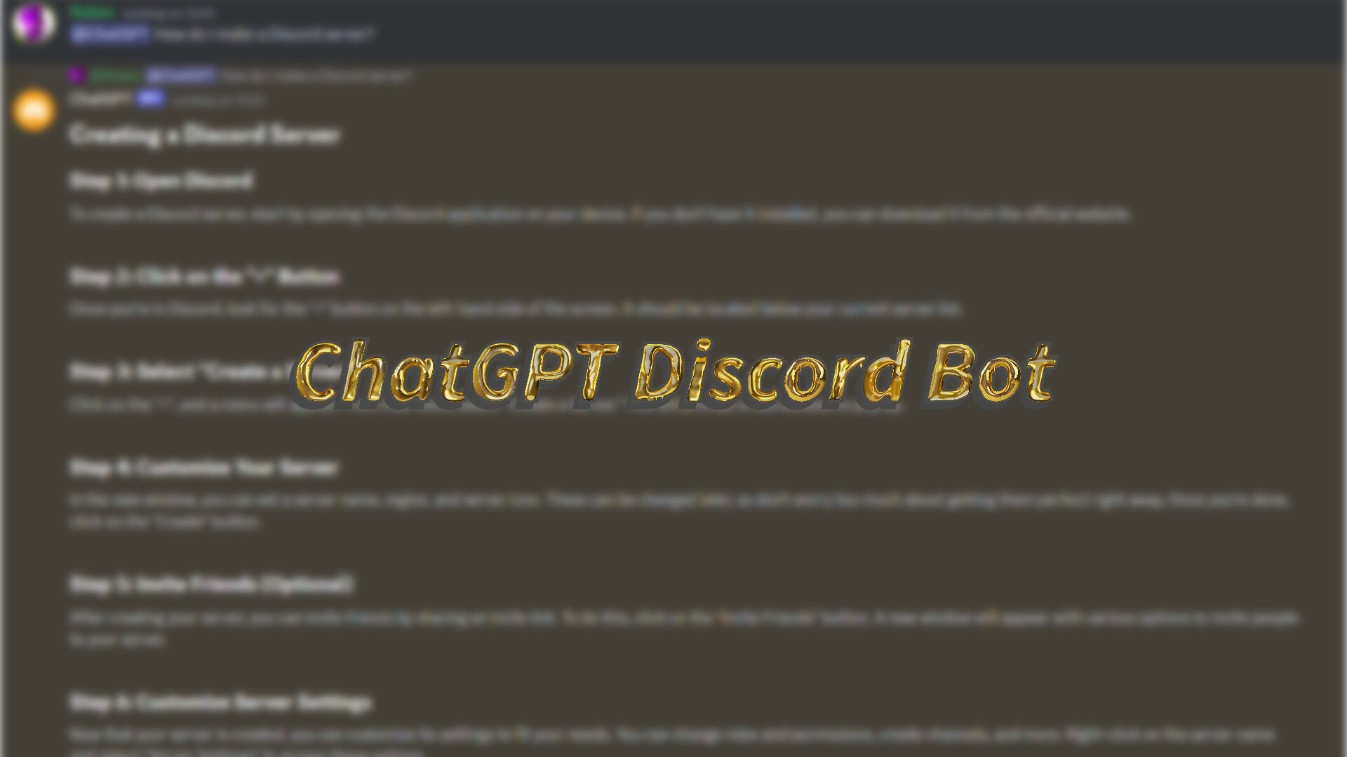 ChatGPT For Discord