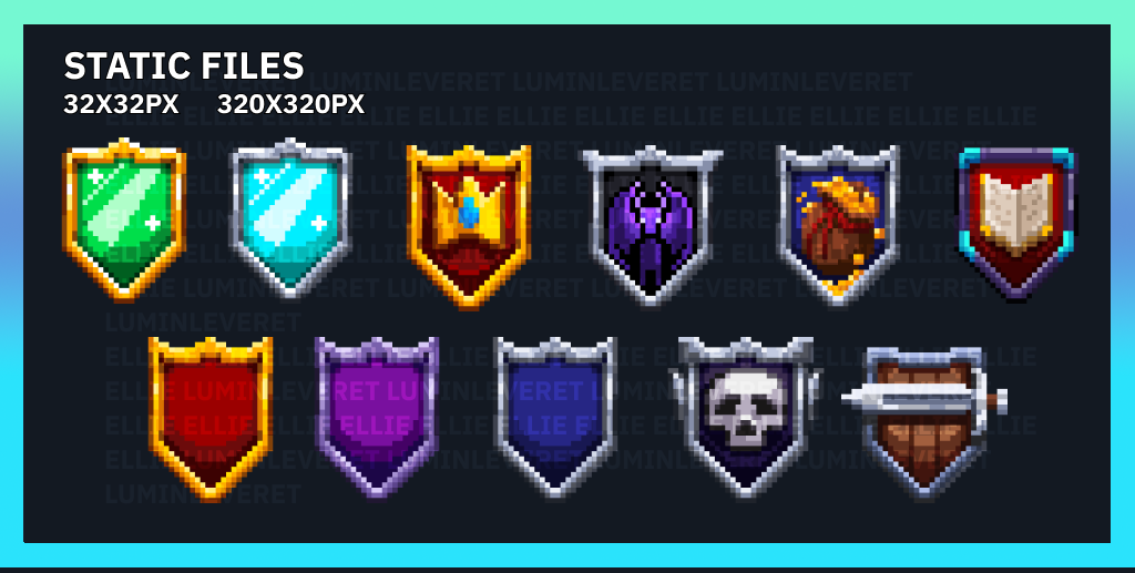 ANIMATED 9+ Shield rank icons BuiltByBit