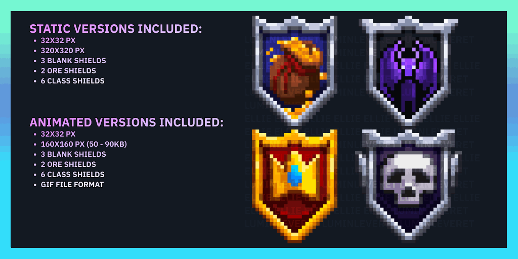 ANIMATED 9+ Shield rank icons BuiltByBit