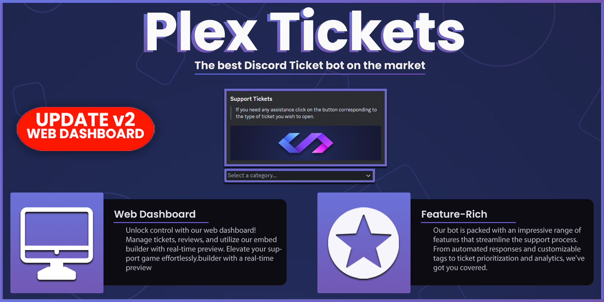 Plex Tickets Discord Ticket Bot BuiltByBit