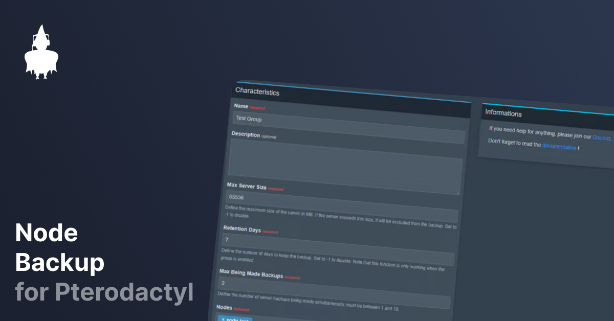 Node Backup for Pterodactyl | BuiltByBit