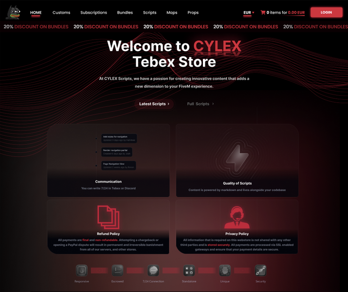 Redline Premium Tebex Template BuiltByBit Redline Premium Tebex Template BuiltByBit