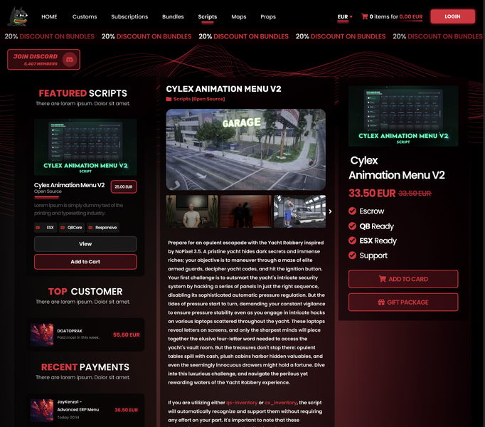 Redline Premium Tebex Template BuiltByBit Redline Premium Tebex Template BuiltByBit