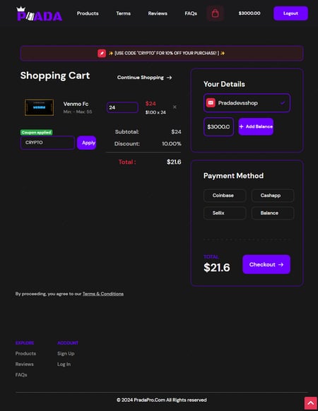pradapro.com Cart.png