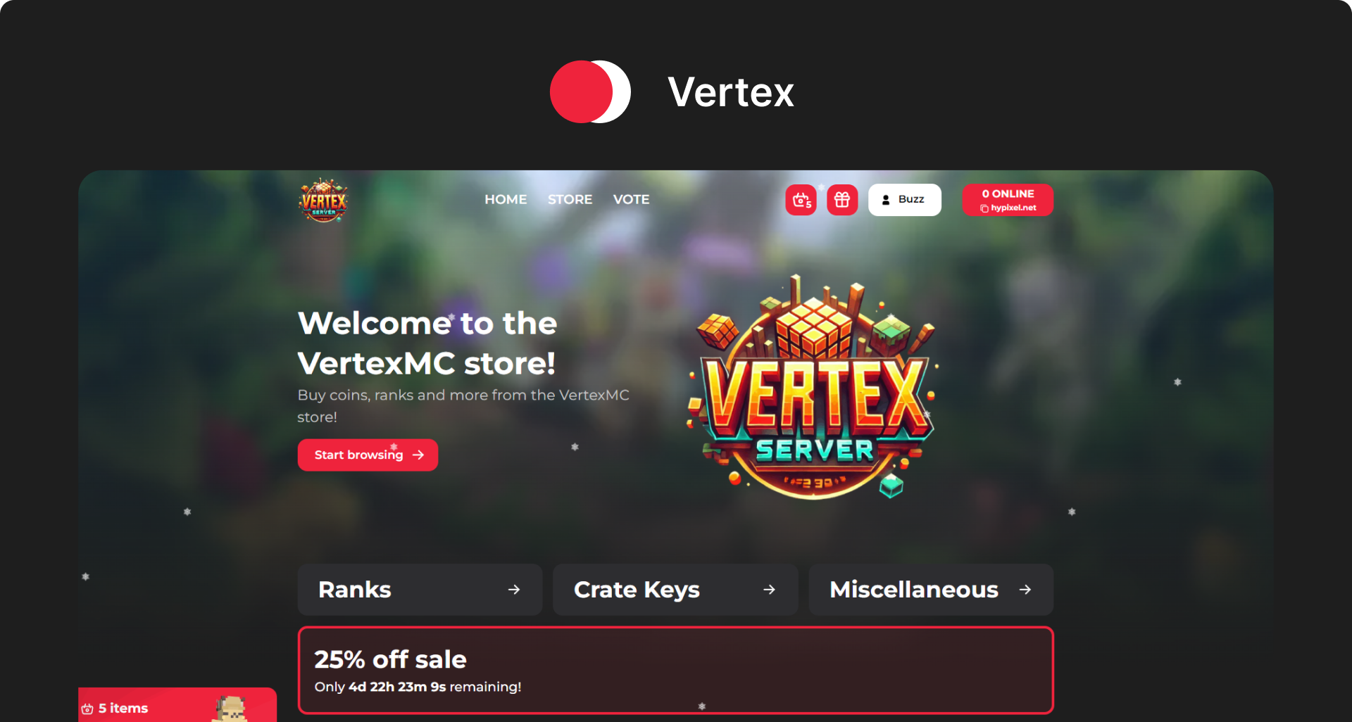 Vertex - Premium Tebex Store