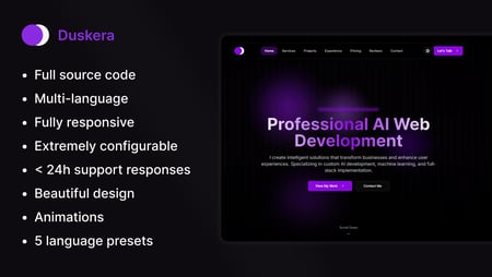 Duskera | Premium Portfolio Site